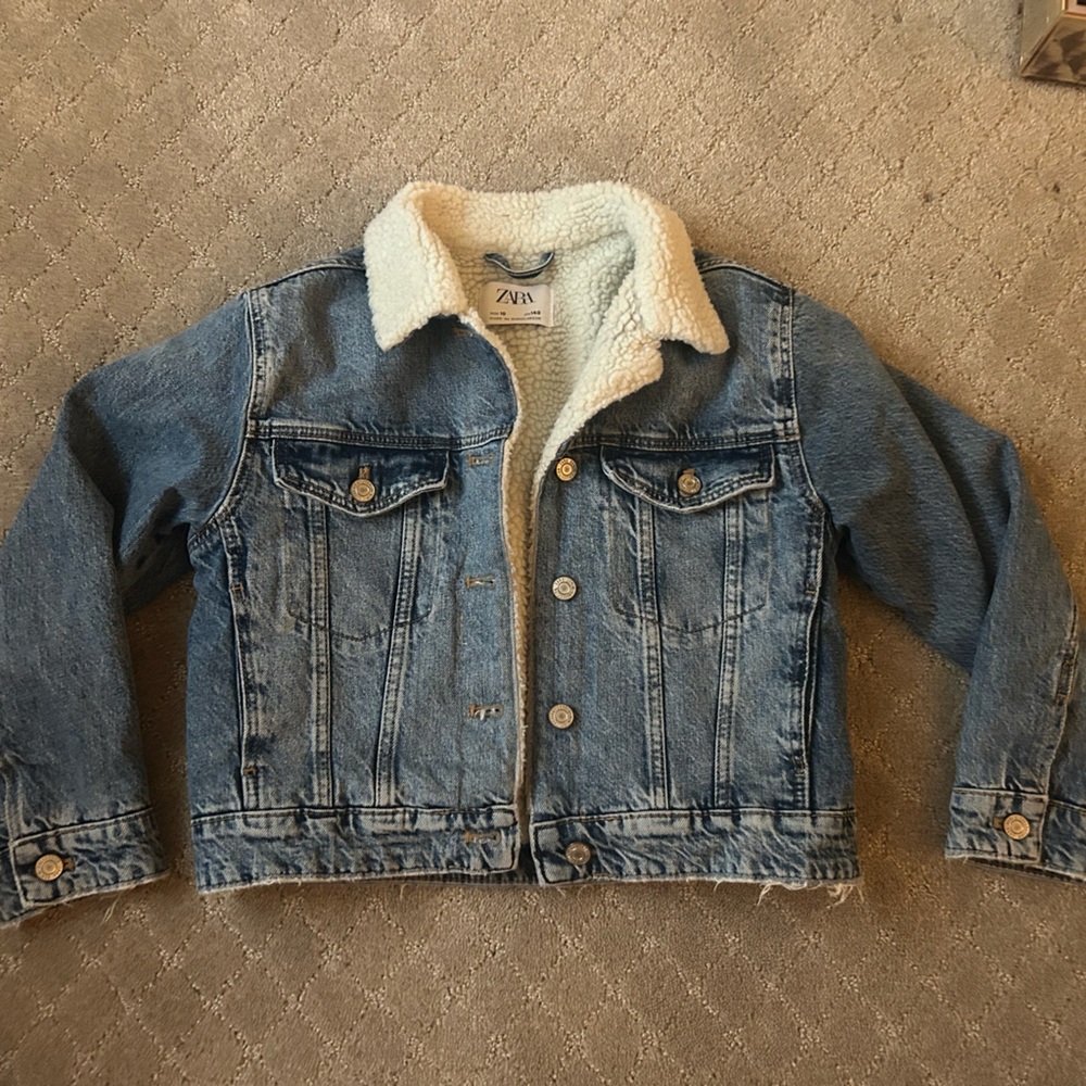 Kids Denim Jacket with Sherpa Lining